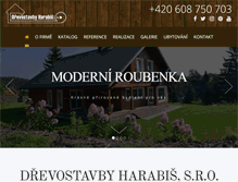Tablet Screenshot of drevostavby-harabis.cz